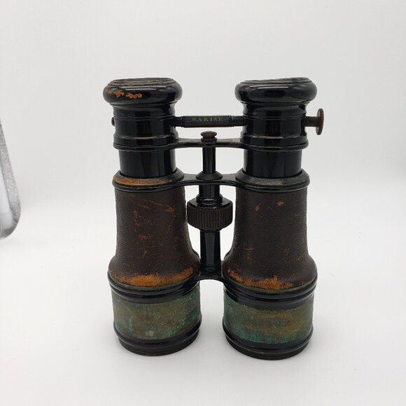 Vintage Field Marine Paris L.A. Corona Binoculars Leather Case - Picture 1 of 12